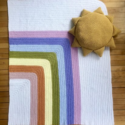 Rainbow Blanket and Sun Pillow Pattern