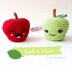 Back to school: Apple and worm Amigurumi