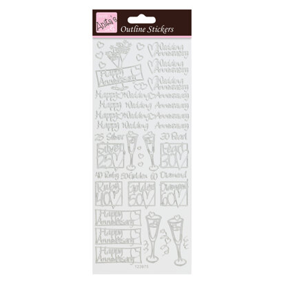 Anitas Outline Stickers - Wedding Anniverasry