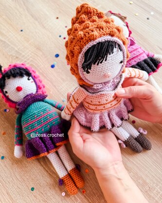 TUTORIEL CROCHET POPPIE en Français de Zess - modèle patron pdf amigurumi poupée