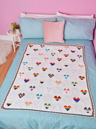 Granny Hearts Pride Blanket