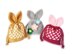 Easter bunny bag with ears Crochet pouch Easter gift Mesh bag Woven bag Easter egg hunt project