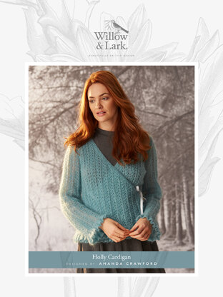 "Holly Cardigan" - Cardigan Knitting Pattern For Women in Willow and Lark Plume