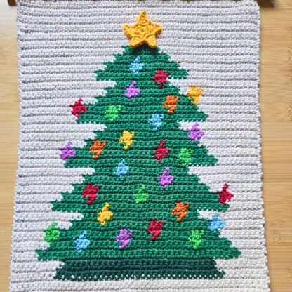 Vintage Christmas Tree Tapestry