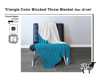 Triangle Color Blocked Throw Blanket (2015002)