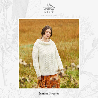 Jemima Sweater -  Jumper Knitting Pattern For Women in Willow & Lark Strath by Willow & Lark