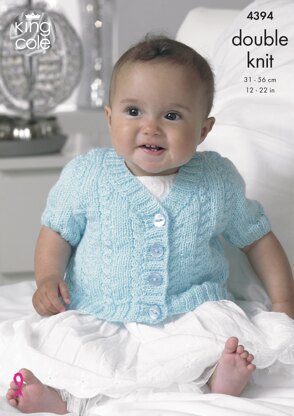 Cardigans & Waistcoat in King Cole Baby Glitz DK - 4394 - Downloadable PDF