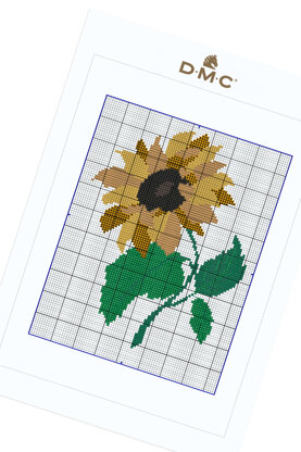 Sunflower in DMC - PAT0883 - Downloadable PDF