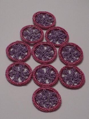 Crochet Snowflake Round Motif