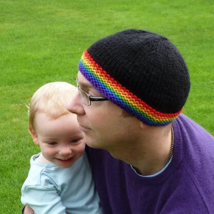 Rainbow Brim Beanie