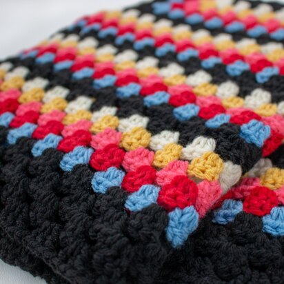 Vintage Inspired Infinity Granny Square Crochet Blanket