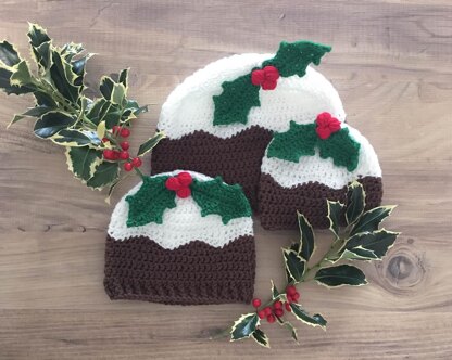 Christmas Pudding & Holly Hat