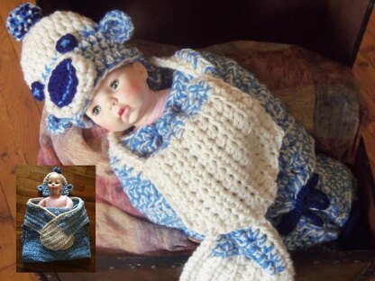 Chunky Sock Monkey Hug Swaddle Blanket Pattern