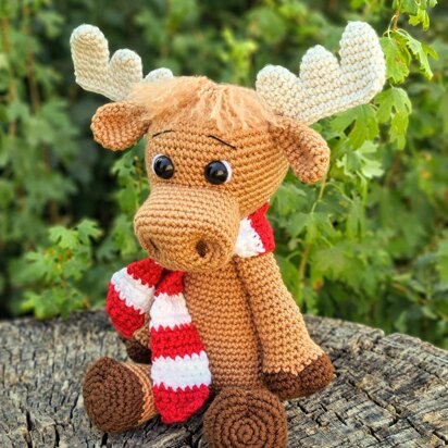 Cute Moose with Scarf