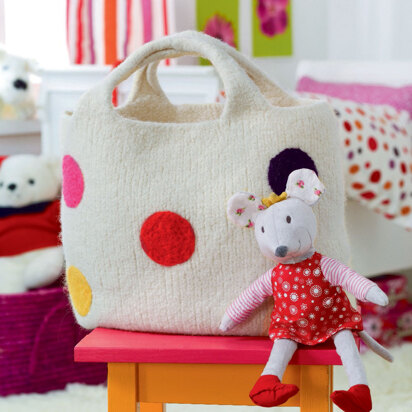 Tote with Dots in Schachenmayr Wash + Filz-it! - 6820