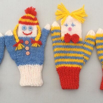 Doll and Clown Puppet Mittens