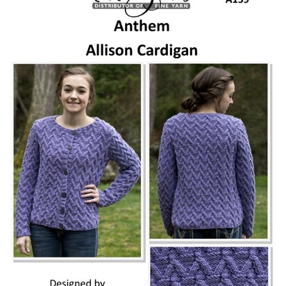 Allison Cardigan in Cascade Yarns Anthem - A159 - Downloadable PDF