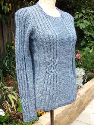Sweater with Celtic Knot Cabling