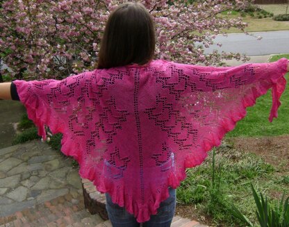 How Do I Love Thee Lace Wrap Shawl