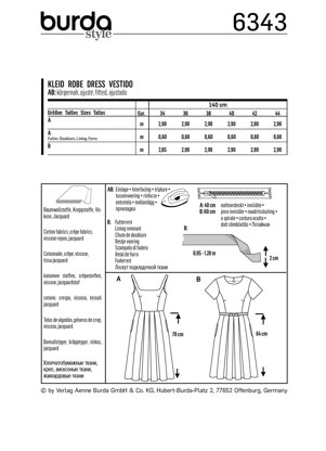 Burda Style Misses' Pinafore Dress B6343 - Paper Pattern, Size 8-18