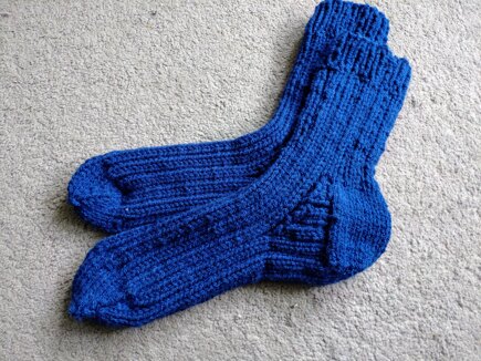 Navy Rib Socks #2