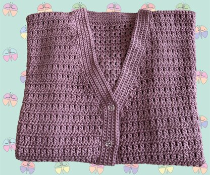 All Over Pattern Crochet Cardigan