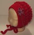 Bonnet with Frills, Bobbles, Flowers & Trims