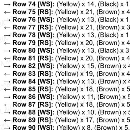 C2C Crochet Pattern Yellow Bird 60x60 Squares Blanket Intarsia Throw
