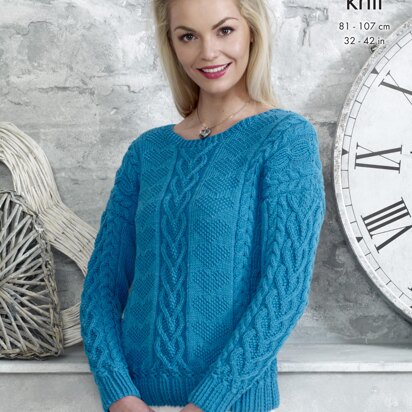 Sweater & Cardigan in King Cole Luxury Merino DK - 5246 - Downloadable PDF