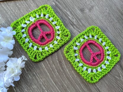 Peace Sign Granny Square