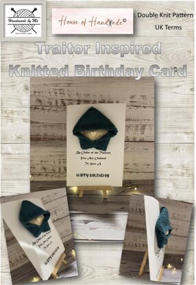 Knit and Print The Traitors Inspired Knitting Pattern Make Your Own Card PDF Instant Download