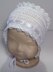 Bonnet with Frills, Bobbles, Flowers & Trims