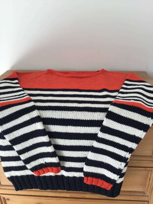 blue and orange jumper