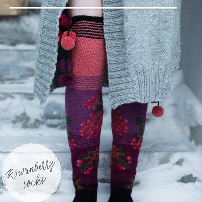 Rowanberry Socks in Novita Nalle and Nordic Wool - Downloadable PDF