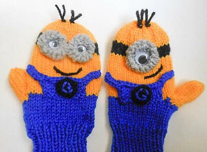 Funny Character Mittens Knitted Version