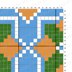 Optical Illusion Blue Green 42x42 Square Cushion CROCHET PATTERN
