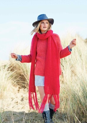 Sweater and Scarf in Rico Essentials Mohair - 361 - Downloadable PDF