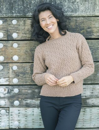 Hollow Oak Pullover in Cascade Yarns Aegean Tweed - DK654 - Downloadable PDF