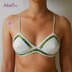 Two colors triangle bikini top, cross back _ M31