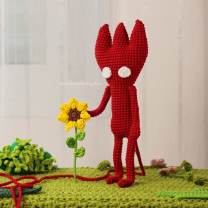 Three-Horned Yarn Spirit – Crochet Fanart Pattern (Digital PDF)