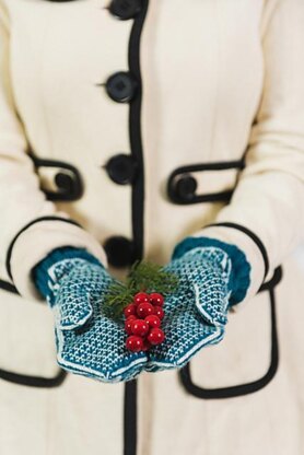 Frosted Snowblossom Mittens