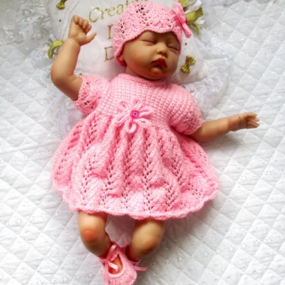 Dolls Dress Set knitting Pattern - knitting pattern