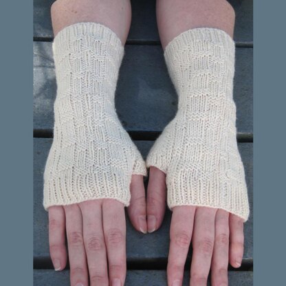 Beyond Basketweave Fingerless Gloves