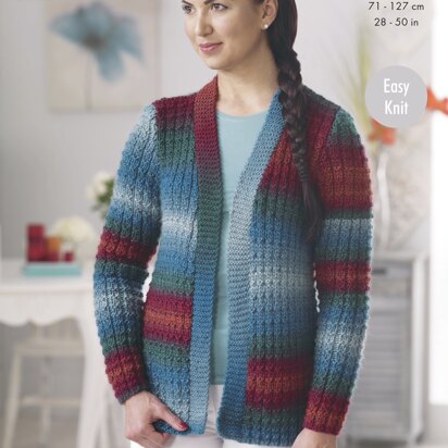 Sweater & Cardigan in King Cole Riot Chunky - 4711 - Downloadable PDF