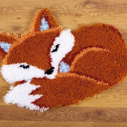 Vervaco Sleeping Fox Latch Hook Kit - 55cm x 46cm
