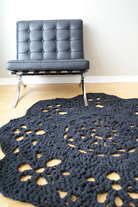 Super Chunky Doily Rug / Blanket 8 Styles (30"-66" diameter)