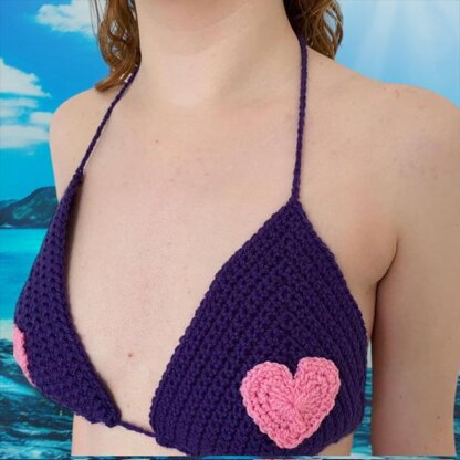 Love Heart Crochet Bralette