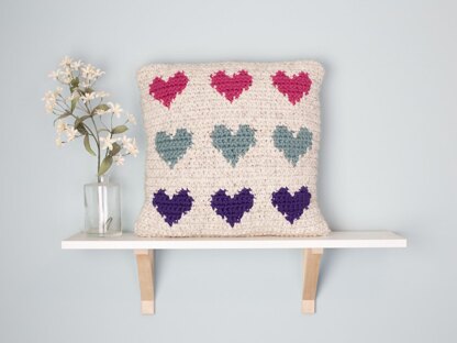 Little Sweetheart Heart Pillow 18" x 18" Square Living Room Girls Bedroom