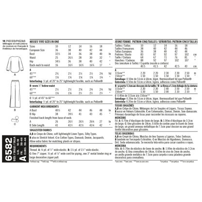 New Look 6582 Misses' Pant, Top and Clutch 6582 - Paper Pattern, Size A (10-12-14-16-18)