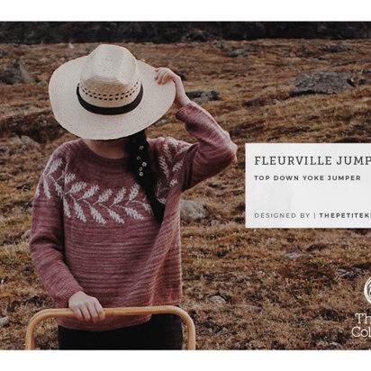 Fleurville Jumper -  Jumper Knitting Pattern For Women in The Yarn Collective Fleurville 4ply by The Petite Knitter